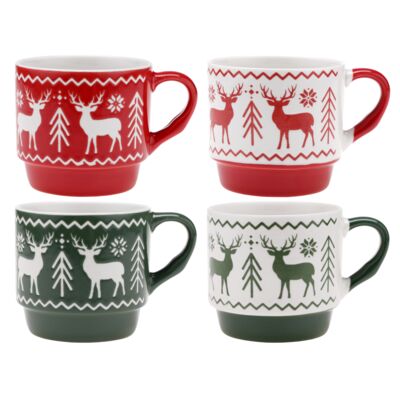 Kubek Renifer 300 ml z porcelany NB 91460 różne kolory