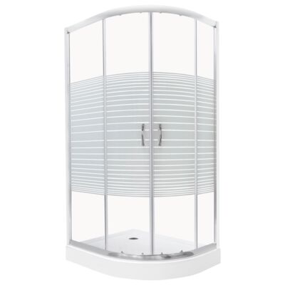 Kabina natryskowa Madera 100 x 80 cm lewa z brodzikiem Kerra