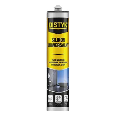 Silikon uniwersalny bezbarwny 280 ml DISTYK