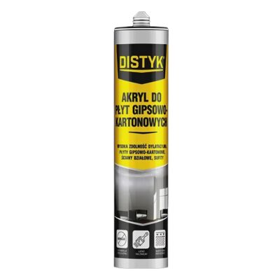 Akryl do płyt gipsowo-kartonowych 280 ml DISTYK
