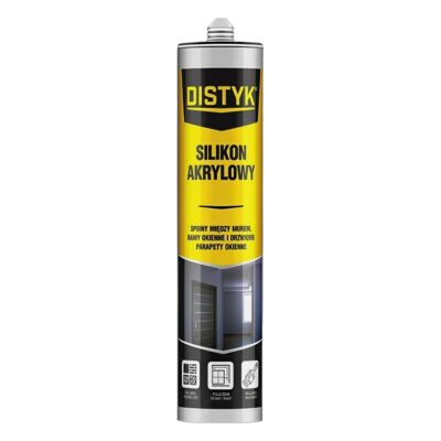 Silikon akrylowy biały 280 ml DISTYK