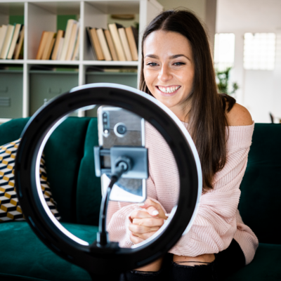 Lampa LED selfie 26 cm niska USB