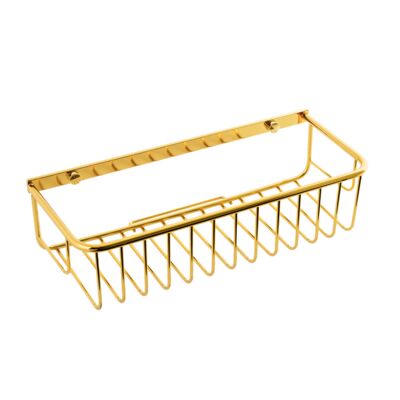 Półka pod prysznic 1989 złota prostokątna przykręcana AWD INTERIOR