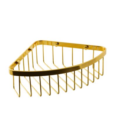 Półka pod prysznic 1988 złota narożna przykręcana AWD INTERIOR