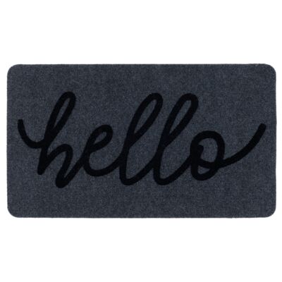 Wycieraczka Flock New 40 x 60 cm Hello szary