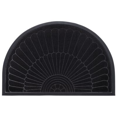 Wycieraczka Tivoli 50 x 80 cm rozeta półokrąg czarny