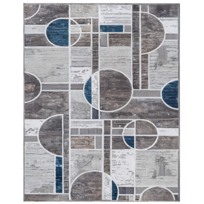 Dywan Rosaline 70 x 140 cm geometria niebieski