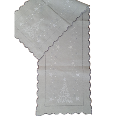 Bieżnik z choinką 40 x 140 cm szary