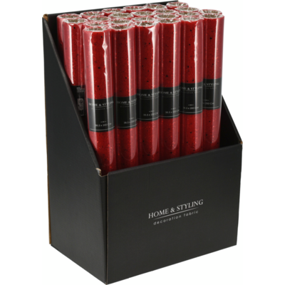 Tkanina dekoracyjna z brokatem 38 x 200 cm czerwona 1 szt.