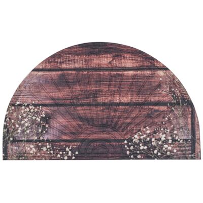 Wycieraczka półokrągła Wooden 45 x 75 cm brązowy