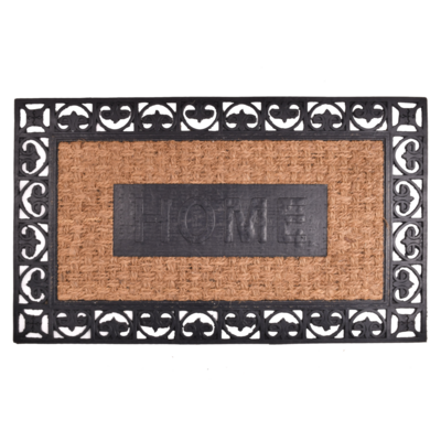 Wycieraczka Panama z kokosem gumowa Home 40 x 60 cm czarno-brązowy