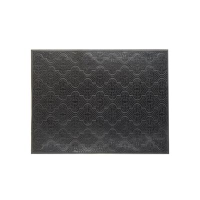 Wycieraczka kokosowa z nadrukiem Home paski 40 x 60 cm czarny