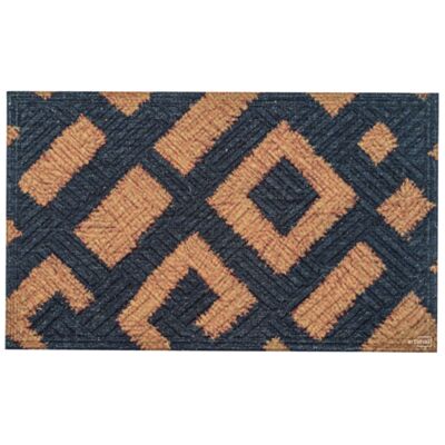 Wycieraczka materiałowa wzory 45 x 75 cm czarno-brązowy