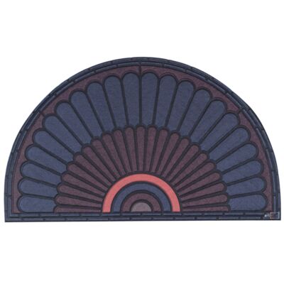 Wycieraczka półokrągła Paw 45 x 75 cm granatowy