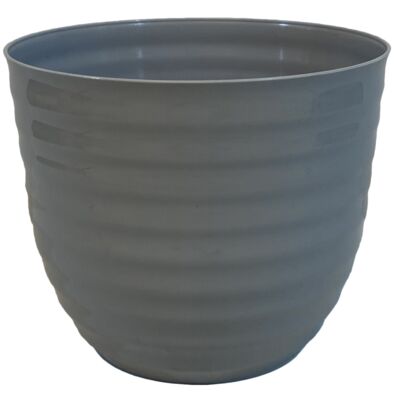 Doniczka Bratek Fala 15 cm szary