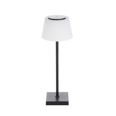 Lampa stołowa LED 9 x 9 x 25 cm czarno-biała