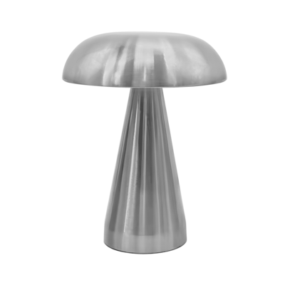 Lampa stołowa LED 16 x 16 x 21,5 cm srebrna 220 V