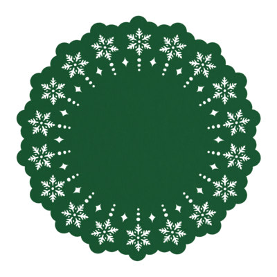 Podkładka filcowa Śnieżynka 38 cm zielony