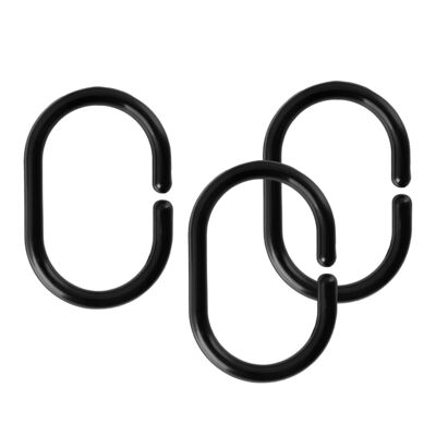 Kółka do zasłonki 1959 czarne 12 sztuk AWD INTERIOR