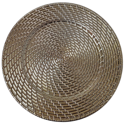 Taca dekoracyjna 33 x 33 cm złota