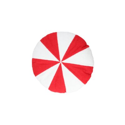 Poduszka świąteczna cukierek 38 cm biało-czerwona