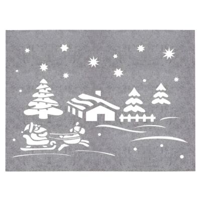 Podkładka filcowa Zima 40 x 30 cm szary