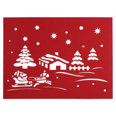 Podkładka filcowa Zima 40 x 30 cm czerwony