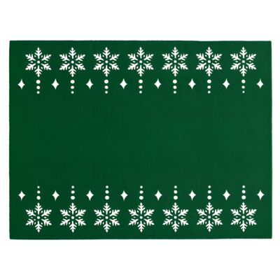 Podkładka filcowa Śnieżynka 40 x 30 cm zielony