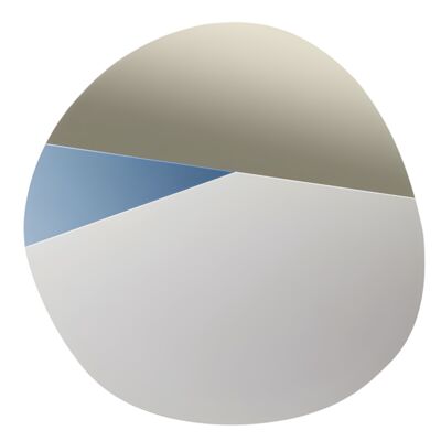 Lustro wiszące Veida 30 x 30 cm szaro-niebieski