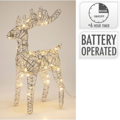 Figura ozdobna LED renifer ciepły biały 37 x 24 cm
