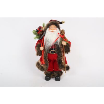 Figurka Mikołaj stojący 30,5 cm czerwona