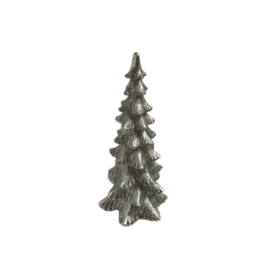 Figurka choinka srebrna 10 x 10 x 25 cm