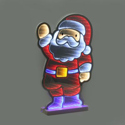 Figura ozdobna Mikołaj LED czerwono-biały 25 x 39 cm