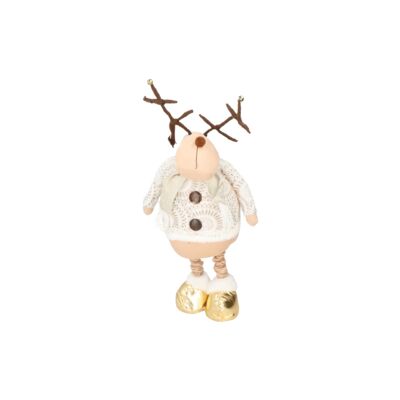 Figura tekstylna renifer 94 cm brązowa