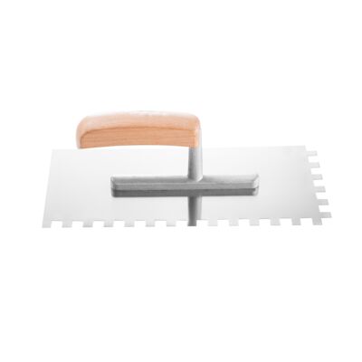Paca 25 nierdzewna 28 x 12 cm półokrąg 10 mm rączka drewniana