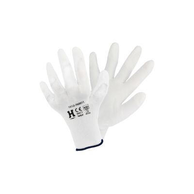 Rękawice 76 XXL białe nylon Hardy