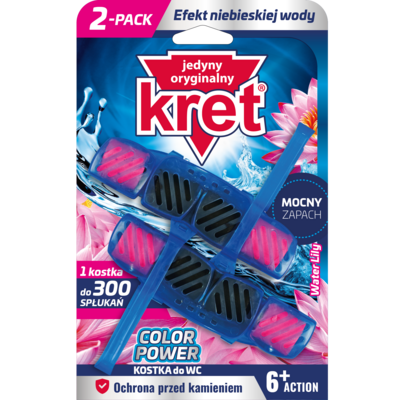 Kostka do WC Color Power Water Lily 2x40g KRET