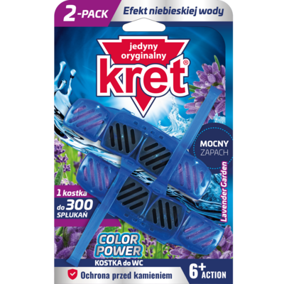 Kostka do WC Color Power Lavender Garden 2x40g KRET