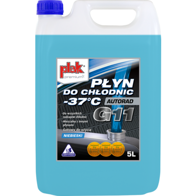 Płyn do chłodnic G11 -37°C gotowy 5 l PLAK AUTORAD