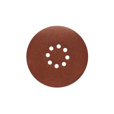 Tarcza ścierna rzep P80 225 mm 8-otworów 3 sztuki TS38R brąz