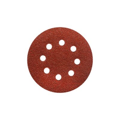 Tarcza ścierna rzep P60 125 mm 8-otworów 5 sztuk TS38R brąz