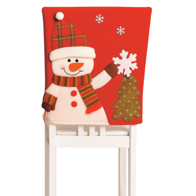 Pokrowiec na krzesło Bałwanek wielokolorowy 60 x 45 cm