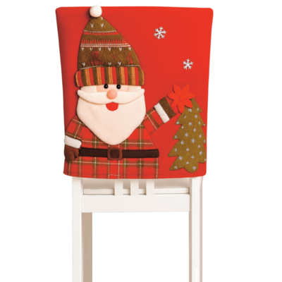 Pokrowiec na krzesło Mikołaj wielokolorowy 60 x 45 cm