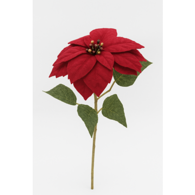 Kwiat sztuczny poinsecja pojedyncza 59 cm