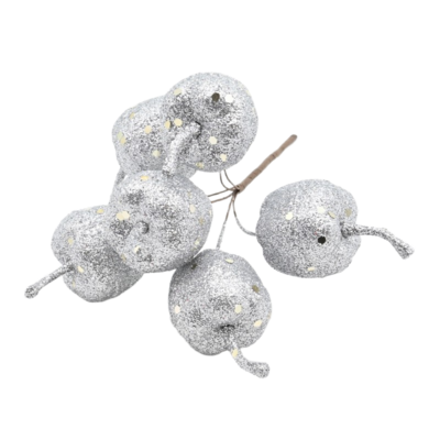 Jabłka na piku wiązka 6 szt. srebrny