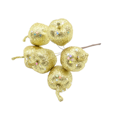 Jabłka na piku wiązka 6 szt. złoty