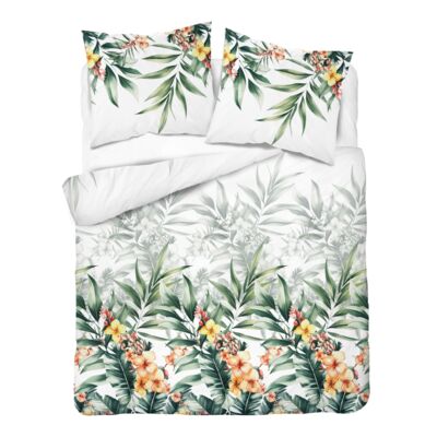 Pościel mikrofibra 220 x 200 cm 5470 A rośliny