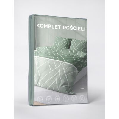 Pościel mikrofibra 160 x 200 cm 5282 A zielono-biały