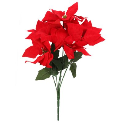 Bukiet 5 poinsecji welurowych 48 cm
