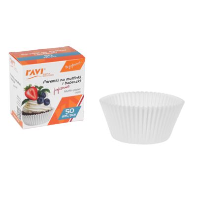 Foremki papierowe na muffinki i babeczki 50 szt. RAVI